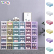 FR-C158 Kotak Sepatu Lipat Transparan Tebal Shoes Storage Box Organizer Rak Sepatu Plastik Susun