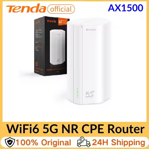 Unlocked Tenda 5G01 Wi-Fi 6 AX1500 CPE 5G 4G LTE Router with SIM Slot 2.4/5Ghz Dual-Mode NSA/SA Wire