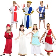 New Style Children's Performance Costume Children's Performance Costume cos Rome Greece Athena Princess God King Zeus Poseidon Clothes