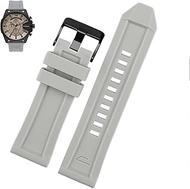 Suitable for diesel silicone watch with DZ4496/4535/4283/4476/7416/7396 series smoke gray soft water