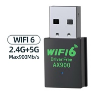 Guugei Wifi 6 USB Bluetooth 5.4 Adapter 2.4G + 5.8G băng tần kép Mạng WIFI Card mạng LAN không dây R