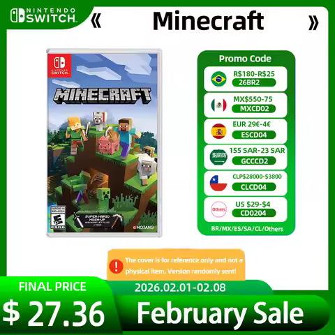 Minecraft -100% Original Nintendo Switch Deals - Adventure Simulation Genre Support TV Tabletop Palm