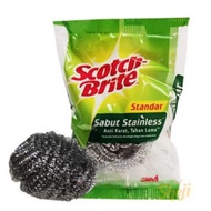 1 LUSIN 3M Scotch Brite Sabut Stainless Kawat Cuci Piring T57 Termurah