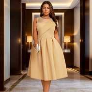 gown dress women enchanted dress Sleeveless Gauze-Stitched Dress - Perfect for Parties & Bridesmaids