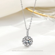 Snowflake Clavicle Chain Necklace s925 Niche High-End Elegant Female Fashion Classy Sterling Silver 