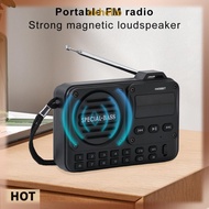 [Okhello.sg] FM Portable Radio Rechargeable Digital Radio Recorder BT 5.4 Radio Speaker