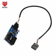 【Bmax Store】Rocketek HC427 9 Pin USB2.0 HUB Adapter One-to-Two Splitter Circuit Board USB Hubs