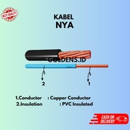 KABEL LISTRIK/KABEL LISTRIK TEMBAGA NYA 1.5 MM 50 YARD KAWAT TEMBAGA