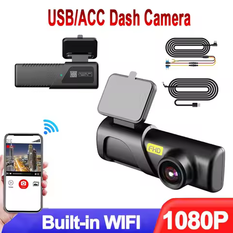 Front WiFi Car Dash Cam 1080P HD Driver Video Recorder USB Car DVR Camera Loop Recording ACC 24Hrs P