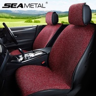 SEAMETAL ผ้าคลุมเบาะรถยนต์ผ้าลินิน เบาะรองนั่งชิ้นเดียว ห้าที่นั่งครบชุด ผ้าลินิน เบาะรองนั่งในรถ ทุกฤดูกาล ที่หุ้มเบาะรถยนต์ Flax Car Seat Cover Integrated Seat Cushion