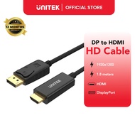 UNITEK Display Port to HDMI 1080P Full HD Cable / Support up to 1920x1200p / Supports Audio if Sourc