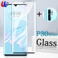 2 in 1 Camera Lens Film P30 Full Curved tempered glass For huawei p30 pro screen protector back Camera lens Film For huawei p30 lite Mate 20 Pro p 30 protective Glas