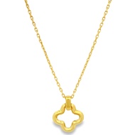 Top Cash Jewellery 916 Gold Clover Necklace
