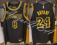 Anzai-NBA球衣 18年賽季LAKERS 洛杉磯湖人隊 KOBE BRYANT 前8後24 蛇紋球衣AU球員版