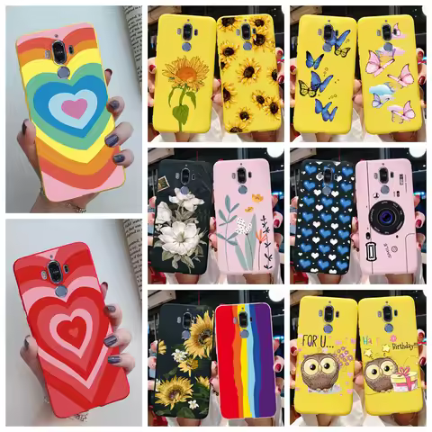 Silicone Case for Huawei Mate 9 10 Pro Soft TPU Protective Cute Butterfly Flower Phone back cover Ma