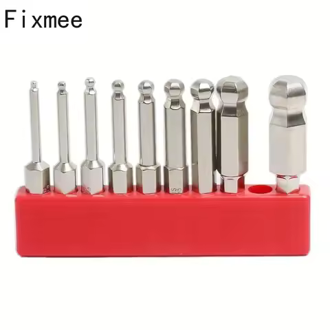 Ball End Hex Screwdriver Bits Set Metric Allen Hex Bits 50mm Long Magnetic Ball Head Driver Bit H1.5