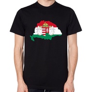 New Hot Selling Funny Fashion Retro Style Hungary Flag Map T-Shirt