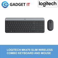 LOGITECH MK470 SLIM COMPACT & QUIET WIRELESS KEYBOARD AND MOUSE (GRAPHITE / OFF-WHITE / PINK) KBM-LG