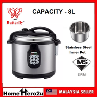 Butterfly BPC-5080 Electric Pressure Cooker Stainless Steel Inner Pot with Preset Cooking Menu  8L Replace BPC-5068 - Homehero2u