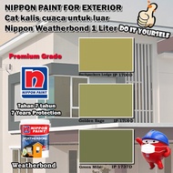 Nippon Paint Weatherbond Exterior collection 1 Liter Backpackers Lodge 1700D / Golden Sage 1709D / Green Mile 1737D