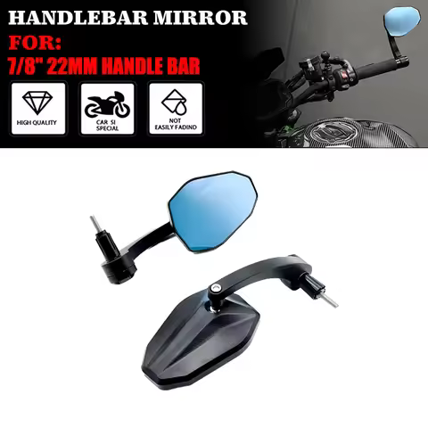 NEW Motorcycle Rear View Mirrors 7/8" 22MM Handle Bar End Mirrors For Kawasaki NINJA 650R ER6F ER6N 