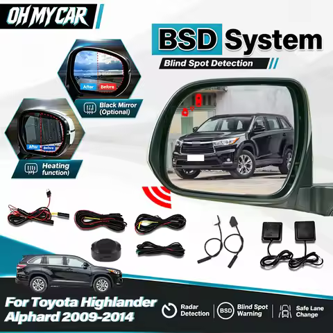 Car Blind Spot Detection System BSD BSA BSM Sensor Lane Change Assist For Toyota Highlander Alphard