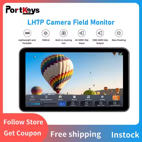Portkeys LH7P Camera Field Monitor 1000nit High Brightness 1920x1080 IPS Touchscreen Monitor With Bu