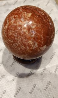 大紅紋石球 77mm 紅紋石波 （少有多紅）