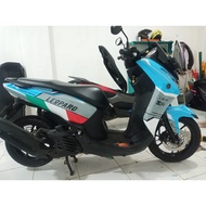Stiker Decal Motor YAMAHA LEXY Full Body Sticker LEXI Motif Garis Biru Abu Abu Putih Keren Bisa Req