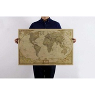 World Map Poster Large Vintage World Map 103x69cm - N401