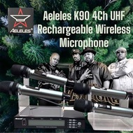 Aeleles K90 4ch 充電式  UHF Wireless Microphone（原裝行貨，1年保養）