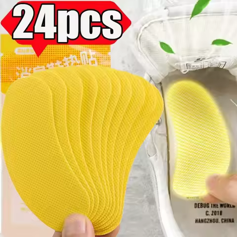 12/24pcs Shoes Odor Remover Deodorant Patch Lemon Athlete's Foot Soothing Insole Stickers Antibacter