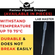 LAB MASTER/MALAYSIA Disposable Plastic Pasteur Pipette Dropper Graduated Transfer Liquid Pipettes fo