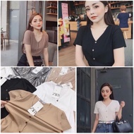 Frs50k_ HEART COLLAR T-SHIRT WITH BUTTONS