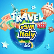 [eSIM]Italy esim 5G high speed network 1GB~30GB unlimited data travel sim card available immediately