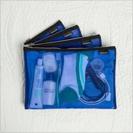 美國 TRAVELON | 旅行收納網袋4件(藍) | 收納袋 旅行袋 防塵袋