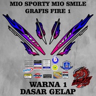Striping mio sporty mio smile - Sticker Decal mio sporty mio smile fire 1