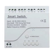GO Auto-4CH Wifi Switch Smart Remote Control Switch Inching Self-Locking RF433 4 Way Relay 4CH WIFI