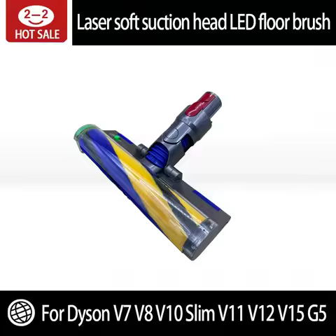 Original Laser Floor Brush For Dyson V11 V15 V10 V8 V7 V10 Slim V12 Laser Soft Suction Head LED Floo