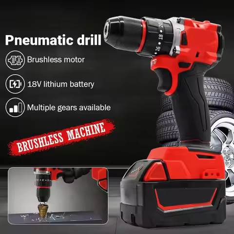 Small Electric Brushless Impact Drill 150Nm Cordless Power Tool for Home Renovation Use Compatible w