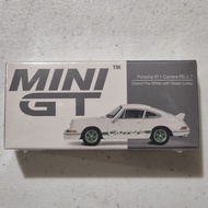 Mini GT Porsche 911 Carrera RS 2.7 Grand Prix White with Green Livery