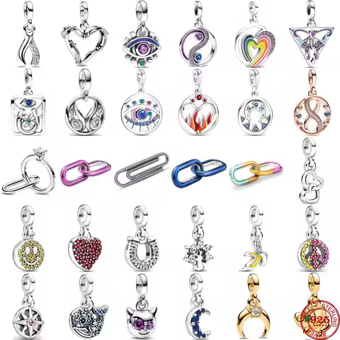New 925 Silver Me Bracelet Accessory Series ME Crescent Moon Elephant Wishbone Mini Bead Fit Origina