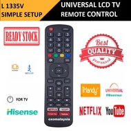 L1335V UNIVERSAL FOR HISENSE LCD LED SMART TV REMOTE CONTROL
