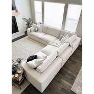 C cloud Fabric Simple Sofa Style Sofa cloud Straight Nordic French Tata Module Lazy Cream Free Combi