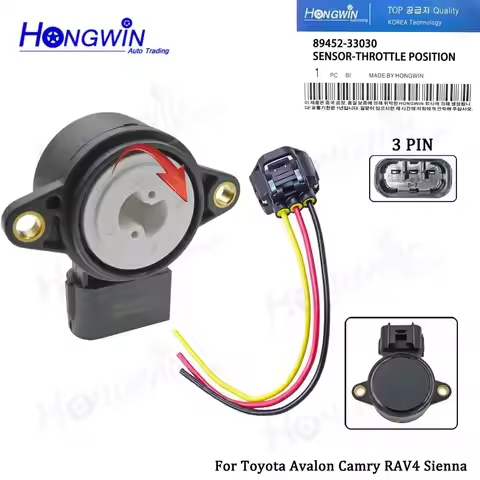 89452-33030 Throttle Position TPS Sensor Connector Fits Toyota Toyota Estima ACR30 Corolla AE100 Alp