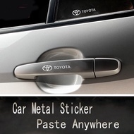 Toyota Car Logo Metal Sticker 3D Creative Decoration Automobile Window Door Interior Badge For Veloz