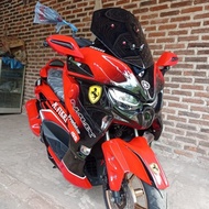 PREMIUM Full Set Body Nmax Predator 2020 Grafis Hitam Merah Ferarri