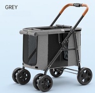 ONE - BB車,寵物手推車（灰色-M碼）【不能分離-可折疊】