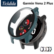 2-in-1 Tempered Glass + Case for Garmin Venu 2 Plus Screen Protector Cover for Garmin Venu2