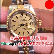 TUDOR 帝舵 公主日曆型 92413N，18k實金錶圈，手錶，男錶 女錶，80 90年代 舊錶 壞錶，勞力士(Rolex)、全套，Full Set，淨錶，帝舵 配貨、積家、浪琴，歐米茄、爱彼（AP